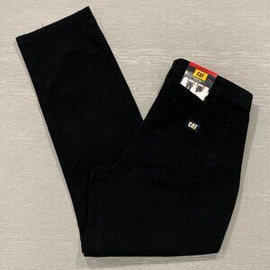CAT Caterpillar Utility Work Pants Mens 34 x 34 Black Flex Waistband Cell Pocket